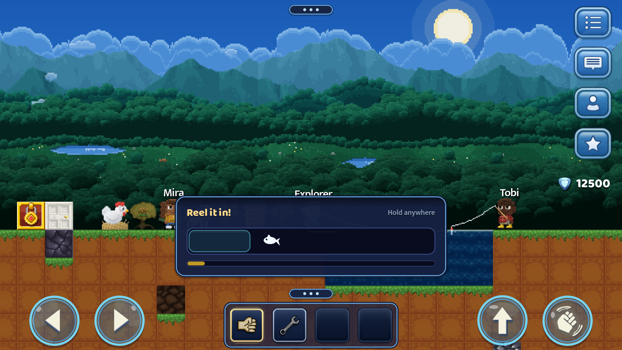 Shiplanet on a phone: fishing at a pond
